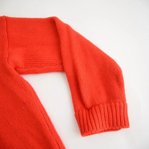 Rouje Paris Red Clown Face Knit 90% Wool Sequins Sweater S - Picture 3 of 13